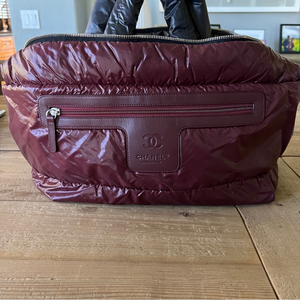 CHANEL Nylon Quilted Large Coco Cocoon Tote Black - Picture 9 of 16